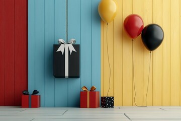 Black Friday app with virtual queue and Ready to Checkout notification, bold typography, vibrant color scheme, dynamic energy, urgency in finishing order