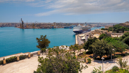 Malta, a beautiful island with a lot of monuments. The photo shows a view of the ferry terminal.