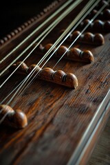 Vintage Cutlery Lined on Rustic Wooden Table