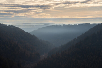 Obraz premium The Ruins of the hilltop castle Zavelstein Castle, in in Bad Teinach-Zavelstein, Baden-Württemberg