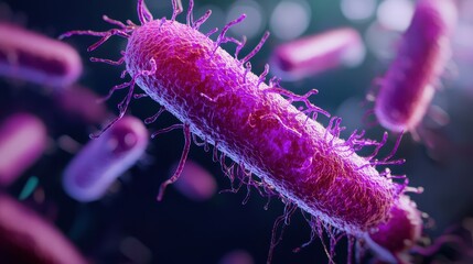 Fototapeta premium Bacteria under a microscope.