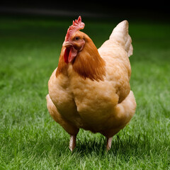 full body of brown chicken 