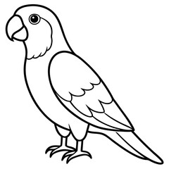 Fototapeta premium Cute Parrot bird Silhouette vector illustration