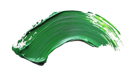 green brush stroke on transparent background