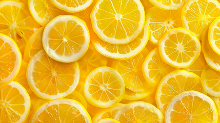 Fresh yellow lemon pieces of different sizes. Texture formed by citrus pieces.