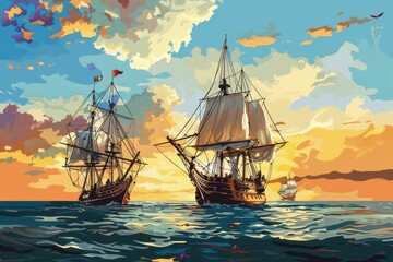 Fototapeta premium Columbus Day