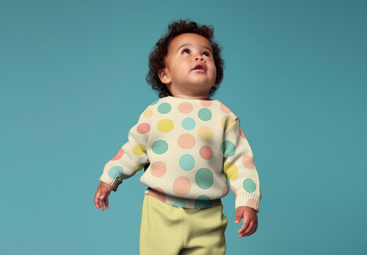 Apparel Toddler Jumper And Sweatpants Mockup With Generative AI