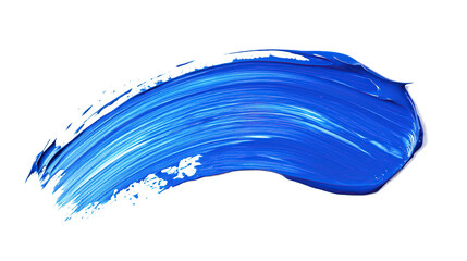 blue brush stroke on transparent background