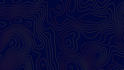 Multi layers blue texture 3D papercut layers in gradient vector banner. Topographic gradient line map.Wave topographic luxury golden lines contour map,