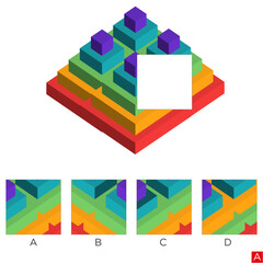Mind game, Brain questions - IQ TEST, Visual intelligence questions, Find the missing part.