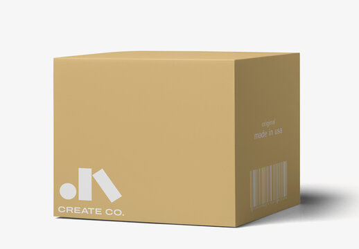 Product Parcel Box Mockup With Generative AI