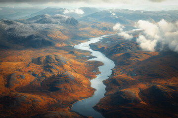 Aerial view of scotland