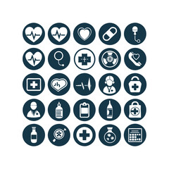Medicine and Healthcare icons set vector illustration on white background