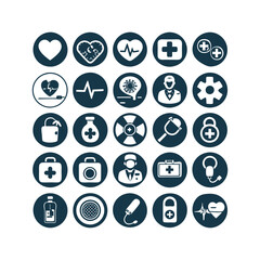 Medicine and Healthcare icons set vector illustration on white background