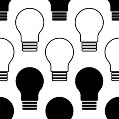 Simple Vector Illustration. Blub lighting from lamp pattern on white background