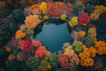 Fototapeta premium Central park aerial view