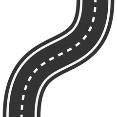 Naklejka premium Curved Asphalt Road