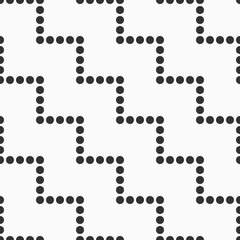 Seamless pattern with small circles or dots. Geometric dots pattern. Regular repeating dots ornament. Seamless vector repeating background. Black dots pattern isolated on white background.