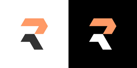 R letter icon logo vector. Modern tech business graphic design
