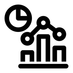 graphs, graphic, data visualization, chart, dashboard, report, data analysis outline icon