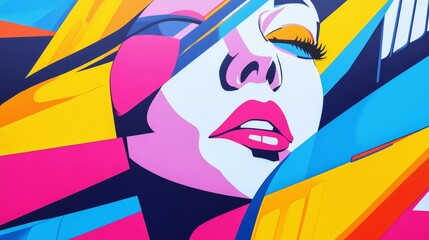 Dynamic pop art scene, comic book heroes, vibrant colors, futuristic city