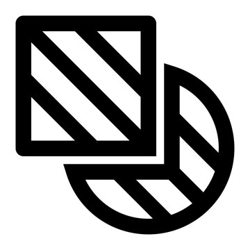 trim, split, intersection, divide, shapes, pathfinder, graphic design, visual design outline icon