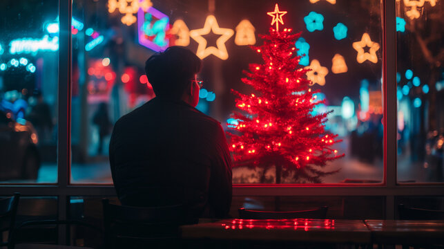 A lonely man with a busy lifestyle spends Christmas alone.