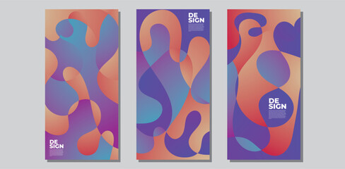 Colorful abstract liquid and fluid shape for banner and brochure design