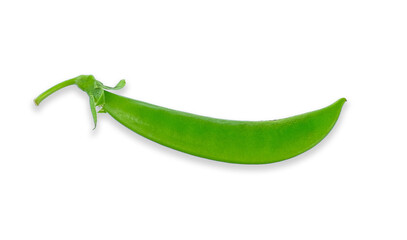 Green peas isolated on white background