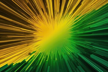 Vibrant Gradient Design from Bright Yellow to Dark Green in Bold Avant Garde Style