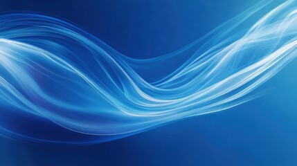 Fototapeta premium Abstract Blue Wave Background.