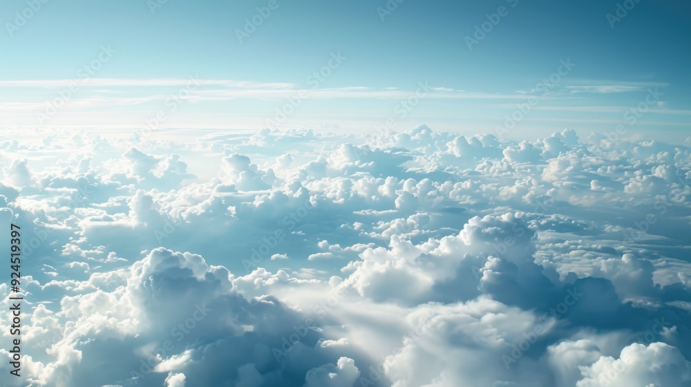 Aufkleber aerial view of clouds from an airplane window