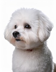 Obraz premium ビションフリーゼのポートレート（Bichon Frise portrait on white background） 
