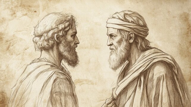 1 Samuel Biblical Illustration: David Anointed King, Jesse Sends for David, Handsome Appearance
