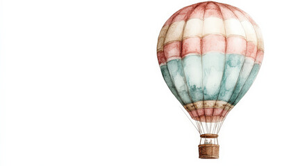 Naklejka premium A baby shower invitation card, hot air balloon