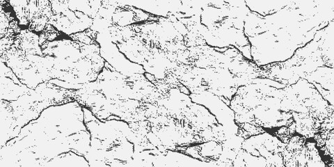 Crack seamless pattern. Repeating crackle texture. Black stone effect on white background. Repeated ground structure for prints design.