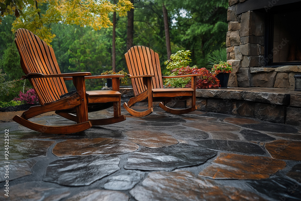 Poster stamped concrete patio