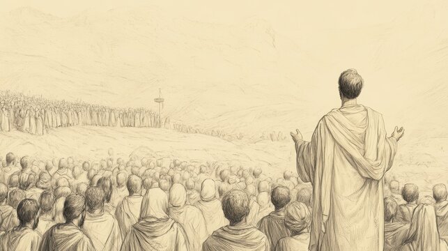Samuel&rsquo;s Farewell Address, Speaks to Israelites at Gilgal, 1 Samuel Biblical Illustration