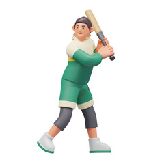 green baseball 3d illustration