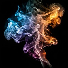 smoke on black background