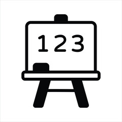 An amazing icon of school board in modern style, mathematics, calculations