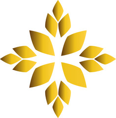 luxury golden flower design