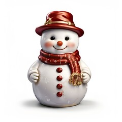 snowman isolated on white