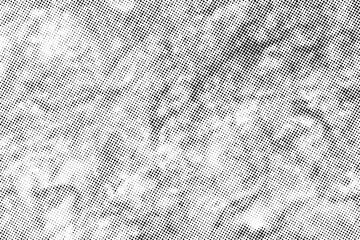 Halftone pattern texture effect on white background.