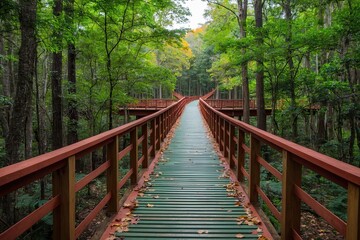 Lush Forest Overpass Scenic Nature Adventure