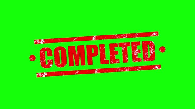 Completed Grunge stempel rot time for sale animation motion graphic with chroma green screen clip template 4k