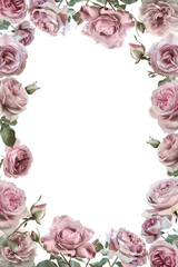 Editable Template Vintage Flower Frame Design
