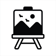 An amazing icon of canvas board, painting board vector design