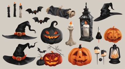 Obraz premium Halloween accessories