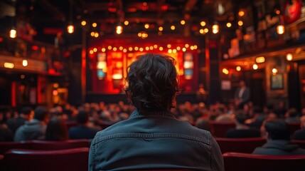 Obraz premium Audience Member at a Live Performance